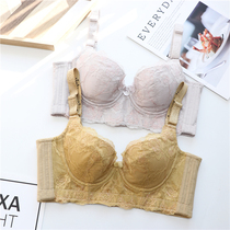 Beauty salon adjustable bra memory soft steel ring to gather anti-sagging thin big chest underwear women
