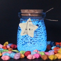 Starry Sky bottle finished luminous lucky star fluorescent wishing bottle glowing glass drifting rainbow bottle gift