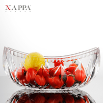 NAPPA lead free crystal fruit bowl fruit bucket glass fruit bowl simple living room ornaments snack plate dry fruit plate
