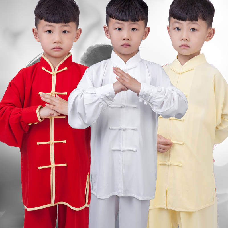 Children's Tai Chi Clothes, Boys and Girls'Cotton and Silk Chinese Children's Performance Clothes, Tai Chi Quan Practicing Gongfu Clothes