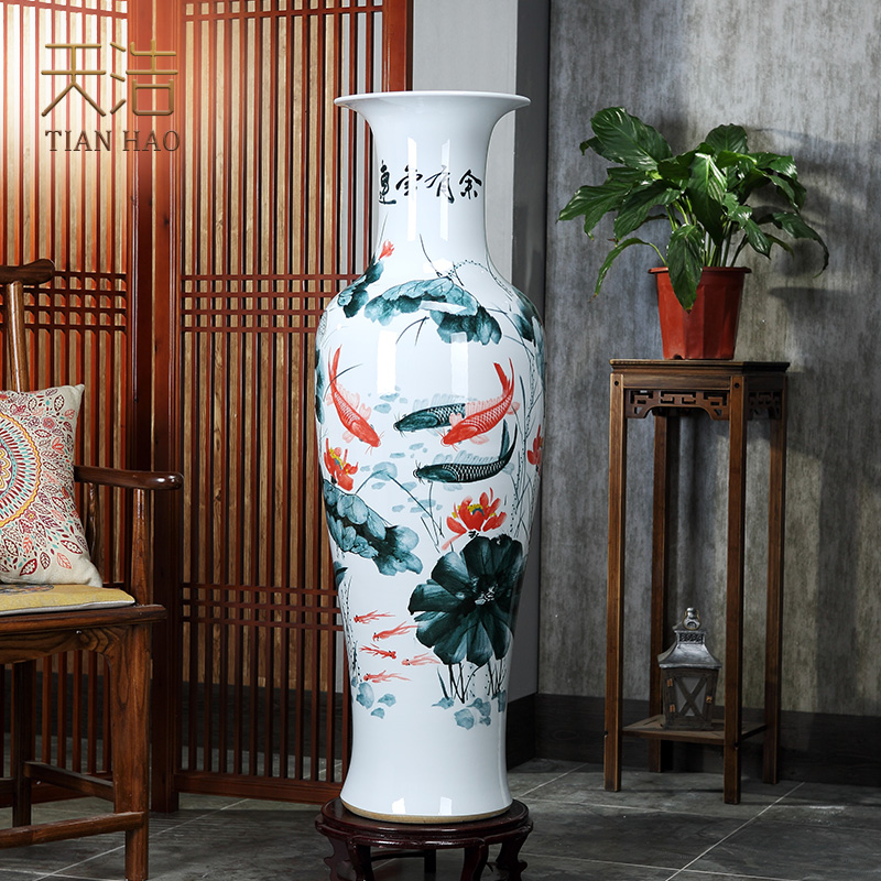 Jingdezhen porcelain ceramics of large vases, new Chinese style opening a housewarming gift flower arrangement sitting room adornment is placed