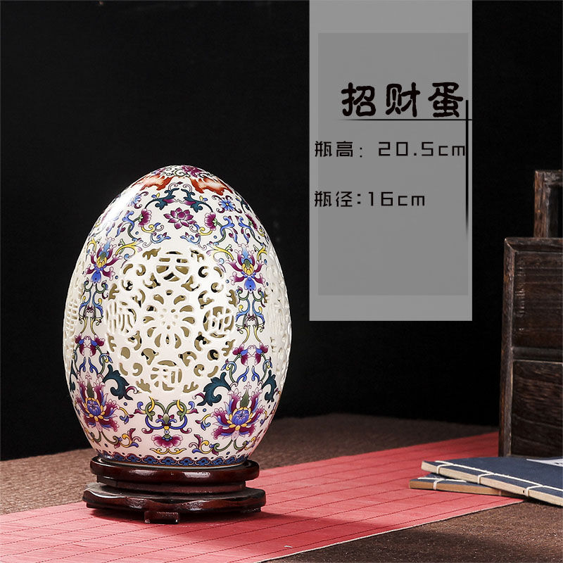 Jingdezhen ceramics household wine ark, adornment handicraft sitting room place, TV ark, study of single - layer hollow out the vase