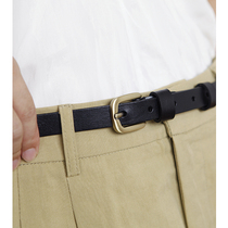 Bugu Forest New Lady Head Layer Cow Leather Belt Leather Belt Genuine summer fine Noodle Thick Day Ensemble Y717