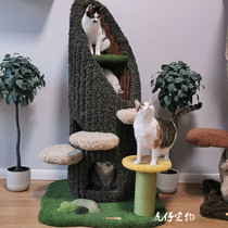 Spot Camily2019 Green Wild Wonderland Cat Climbing Tree Cave Cat House Plush Cat Nest Cat Fairy Cat Tree Cat Castle