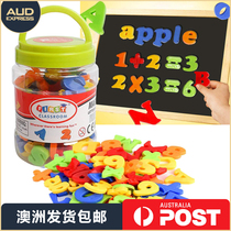 78 pieces of early education English alphanumeric symbol magnetic stickers Childrens magnetic stickers refrigerator(Australia delivery)