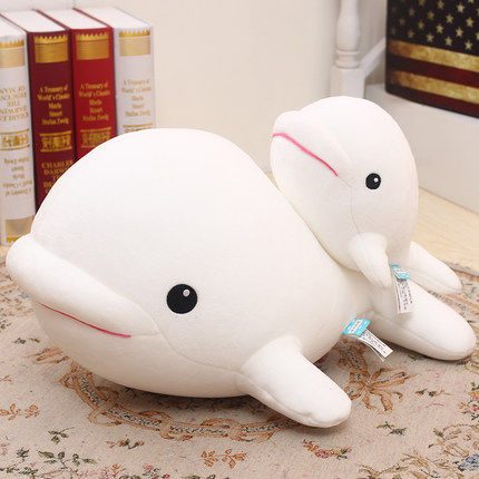 Nano Foam particle ສີຂາວ whale plush toy dolphin whale doll rag doll ສ້າງສັນແຟນແລະເດັກນ້ອຍຂອງຂວັນ