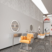 New light luxury net red barber shop mirror table with lamp hairdressing mirror hair salon special marble European and American hot dyeing table