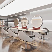 New upscale Beauty hair Shop Mirror Desk Haircut Dye Hot Zone Mirror Cabinet Integrated Hair Salon Special Hairdressshop Mirror with lamp