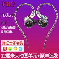 FiiO Ao FD3 Diamond Ball Top Plated Diaphragm Dynamic Ring Fever Headphones In-Ear Replaceable Plug Wired