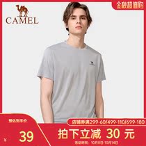 Camel men mens quick-drying clothes T-shirt short sleeve men 2021 spring and summer new round neck breathable loose Tide brand sports half sleeve