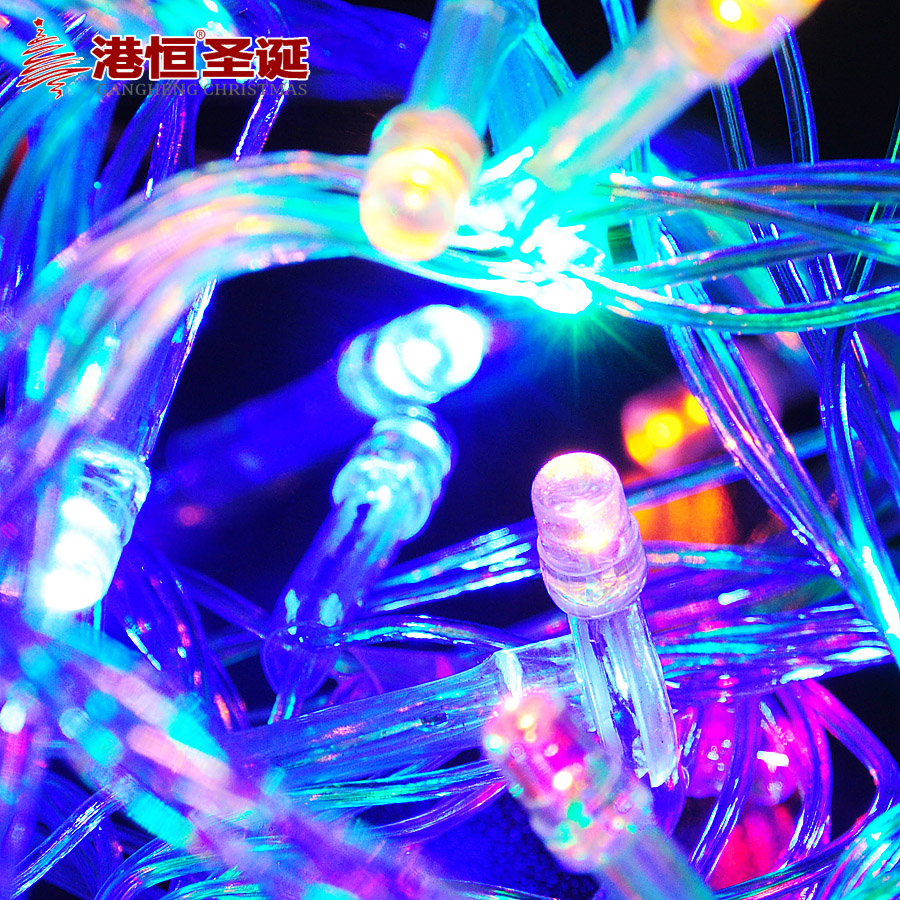 港恒圣诞10米LED彩灯串串灯 闪灯圣诞树装饰灯 满天星霓虹灯180g产品展示图2