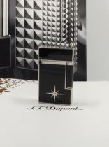 Spot Dupont L2 Limited Langsheng Lighter Black Chinese Lacquer Palladium Diamond Diamond Midnight Star 16718