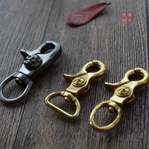 Bag copper hook button brass cloth chain key chain buckle hardware accessories Tang grass pattern dog buckle