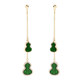 Sumni/18k Gold S925 Silver Needle Green Earrings 조롱박 이어링 여성 기질 세련된 귀걸이 가벼운 고급 Sumni/18k Gold S925 Silver Needle Green Earrings 조롱박 이어링 여성 기질 세련된 귀걸이 가벼운 고급