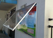 Outdoor indoor pneumatic clamshell window publicity column Hydraulic Rod Frame Aluminum Alloy Bulletin Board School Bulletin Board