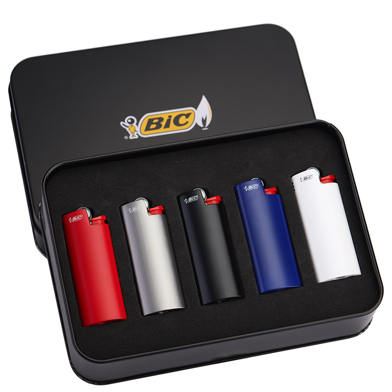 法国比克bic进口j5金属套打火机一次性火石砂轮广告定制定做火机