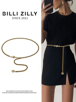 Female Slim Belt Trim Suit Waist Seal Accessories Dress Waist Chain Fashion 100 Hitch Summer Ins Small Fragrant Wind Strap