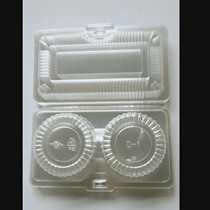 2 egg tart box disposable transparent plastic egg tart box box West dot box blister box 100