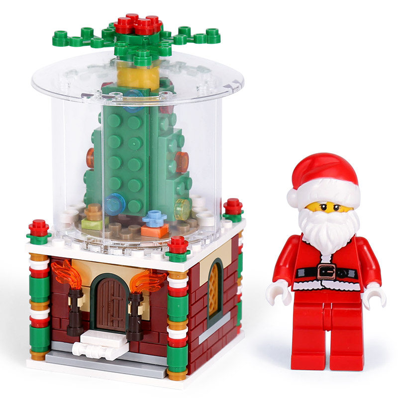 乐拼兼容乐高创意系列40223圣诞老人雪球拼插积木益智玩具36004_7折