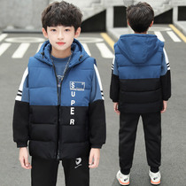 Children's clothing Boys Autumn Winter Package 2022 New Chinese Children's Wildclothes Garments Reinforced Three-piece Package