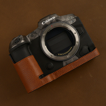 VR original cowhide Canon EOS R5 R6 holster Camera bag Camera holster base half set of leather protective cover
