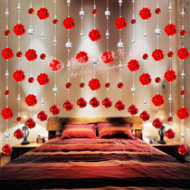 Crystal bead curtain partition rose bead curtain wind bead curtain shoe cabinet porch door curtain curtain curtain hanging curtain