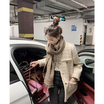 Fish Rabbit Rabbit autumn and winter small fragrant wind celebrity woolen coat skirt two-piece small man suit