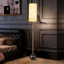 Floor lamp Minimalist Nordic light luxury bedroom high-end living room Japanese remote control dimming American retro vertical lamp bedside