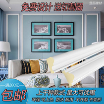 PU Line Living Room TV Background Wall Frame Decorated Horizon Flower Molding Plaster Line Manufacturer
