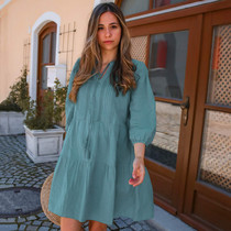 New seaside beach skirt resort clothes sunscreen long cotton swimsuit bikini gown blouse coat gown women