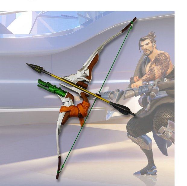 守望先锋兵器武器模型 半藏弓箭 青年弓箭少主弓箭模型 带皮套