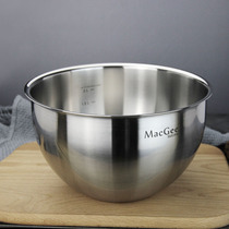 MG 304 stainless steel one stamping basin salad bowl Egg Bowl and noodle stirring baking basin thick cooking basin