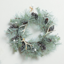 Christmas decoration wreath rattan door hanging Christmas window decoration scene arrangement ornaments Christmas Garland ornaments