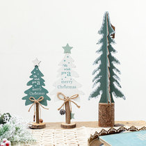 Christmas decoration scene arrangement Christmas small table tree ornaments small mini Christmas tree desktop decoration decorations