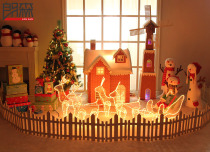 Langsen Christmas scene decoration Christmas scene decoration snow house Christmas decoration Christmas hotel lobby decorations