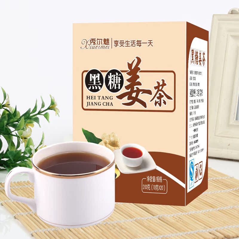 【3盒39】秀尔魅黑糖姜茶 红糖红枣姜茶速溶老姜汤生姜姜母茶粉产品展示图2