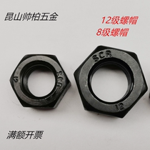 12 9 grade nut high strength 8 8 8 black nut hexagon M3M4M5M6M8M10M12M14M16M20M24