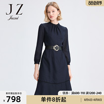JUZUI Jiuzi official flagship store 2021 spring new mid-length waist female hanging chiffon dress female