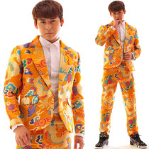 National costume Chinese style Tang suit wedding host ancient costume embroidery performance costume performance costume suit