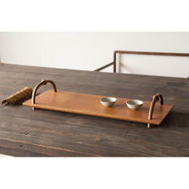 Watch and watch) Limited edition of the whole bamboo dry brewed tea tray real bamboo home tea tray simple tea set living room tea room props