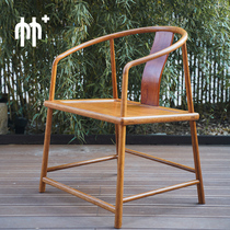 Big Jane) solid bamboo chair modern simple new Chinese single chair Tan bamboo master chair Zen tea Space Chair