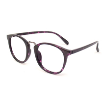 Retro round glasses frame female TR90 ultra light eye frame flat mirror myopia eye frame art trendy installation frame