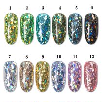 Imported laser solvent-resistant nail sequins size mixed ultra-fine glitter Handmade epoxy slime filled sequins