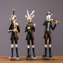 Creative animal band music decoration Living room TV cabinet Entrance bar Cafe decoration Gift crafts