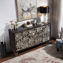 Light luxury entrance cabinet partition cabinet living room entrance decoration cabinet Villa shoe cabinet American wine cabinet solid wood sideboard cabinet