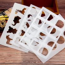 Cartoon square round tile crisp mold DIY insert chocolate transfer mold biscuit mold make almond crisp gadget