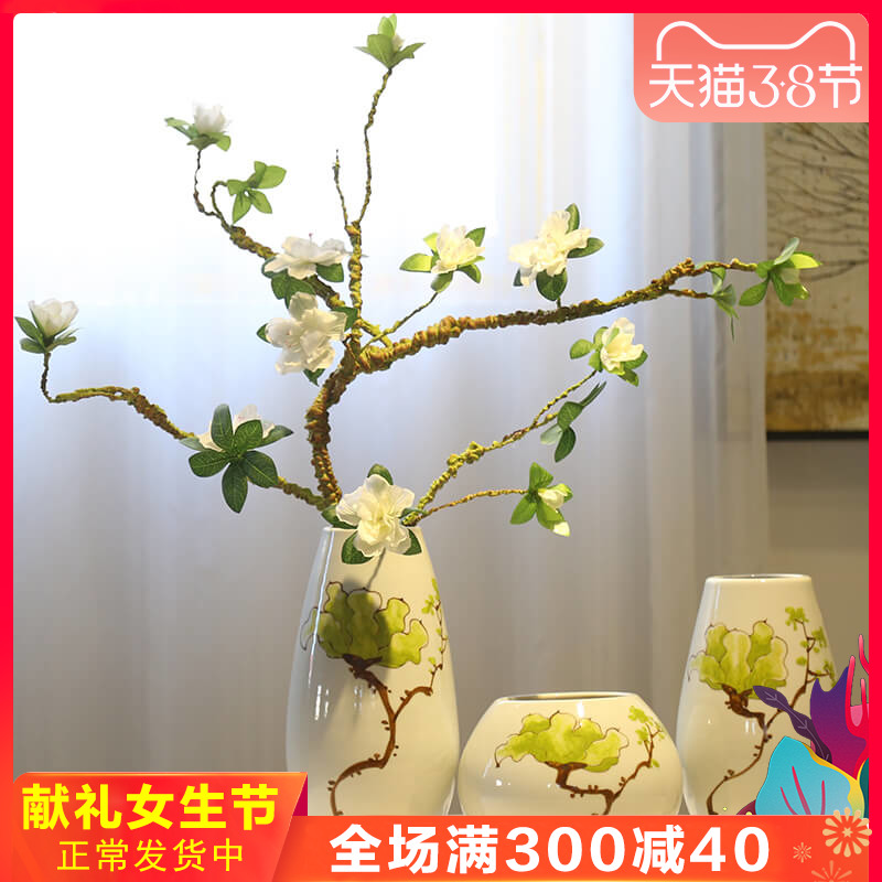 New Chinese style creative platform vases, tea table table table crispy noodles, rural flower ceramic furnishing articles TV ark, decoration