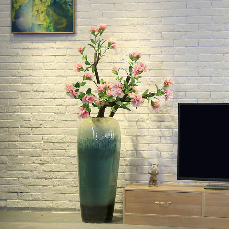 Ceramic up large vase landing simulation between example azalea flower restaurant decorative flower implement the sitting room is a large flower receptacle