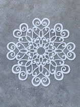 French plaster line parquet lamp panel shape chandelier parquet