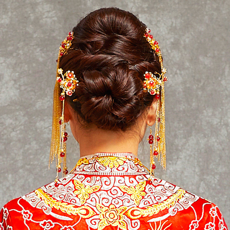 2020 new chinese bridal headdress, phoenix crown, wedding dress headdress, tassel stepping, ancient costume headdress accessories